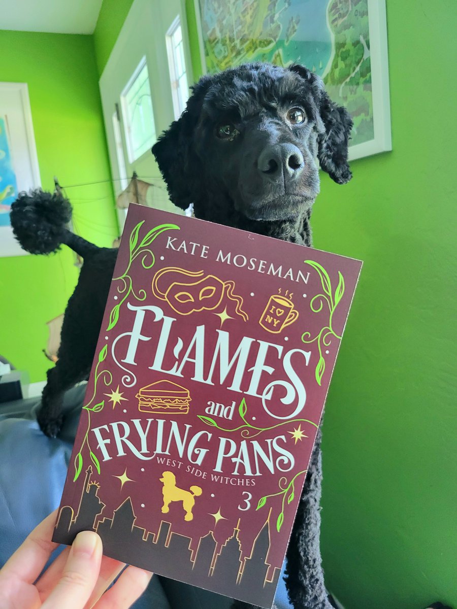 KateMoseman's tweet image. Surprise!  Flames and Frying Pans is now releasing EARLY! My poodle said we couldn't wait any longer, so the ebook will now drop on JULY 1ST!

Preorder here: books2read.com/u/47Wa1N

#urbanfantasy #cozyfantasy #pwf #paranormalwomensfiction #paranormalromance