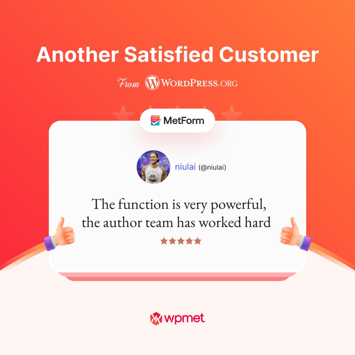wpmetcom's tweet image. This, this is what keeps us going and pushing to be better than yesterday. 🙏

And we owe it all to our users! 🫶

Do feel free to share your thoughts with us 👇
wordpress.org/plugins/metfor…

#WordPress #Wpmet #MetForm #FormBuilders #ContactForm