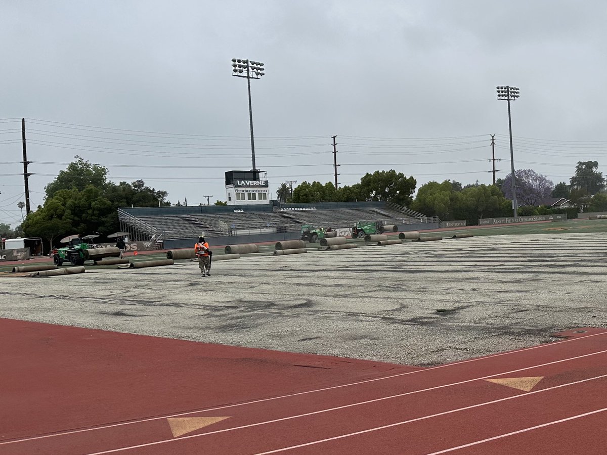 Day 2 progression of the new turf installation. #HWPO #MTBT