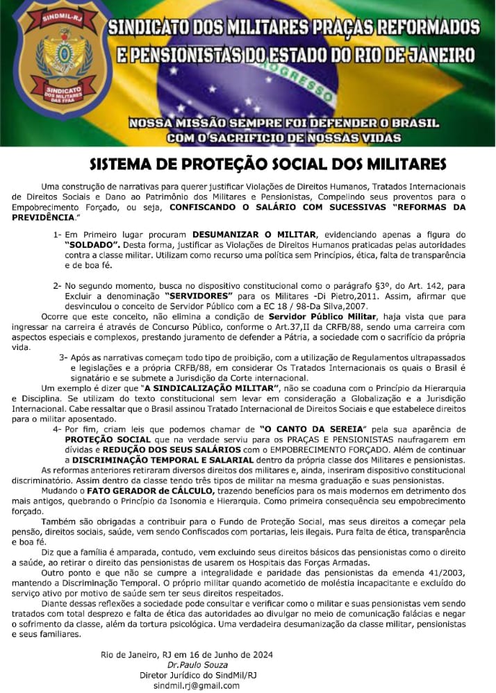 Sistema de Proteção Social dos Militares