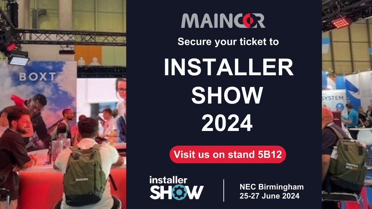 Have you registered for the #InstallerShow yet? 

With only one week to go, register today and get your FREE tickets here: installershow.com 

Make sure you visit us at stand 5B12 to test your strength in our #MainpressGripChallenge💪

#InstallerShow2024   #MAINPRESS