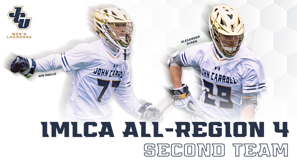 MLAX: Jon Gaglio and Alexander Sykas have been named to the IMLCA All-Region team! Well-deserved honors for the talented <a href="/JCUmlax/">JCU Men's Lacrosse</a> goalie and LSM 🥍

📰 jcusports.com/news/2024/6/18…
