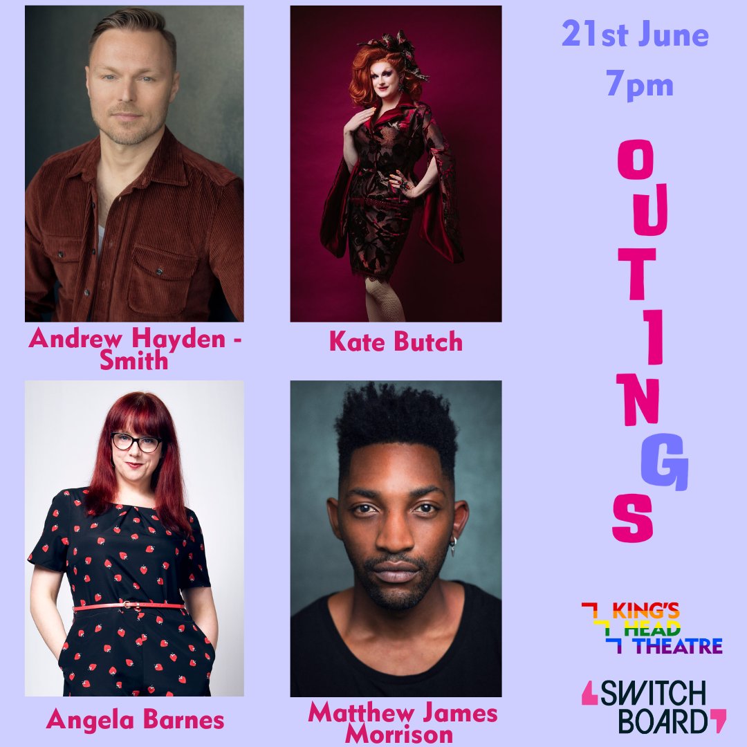🚨 FINAL CAST MEMBER + FINAL CHANCE TO SEE OUTINGS! @angelabarnes will star in this heartwarming, beautiful play inspired by 100 true coming out stories alongside the amazing <a href="/matt_james_morr/">Matthew Morrison</a>, <a href="/thekatebutch/">Kate Butch</a> @andrewhaydsmith 
LAST CHANCE TO GET TICKETS: kingsheadtheatre.com/whats-on/outin…