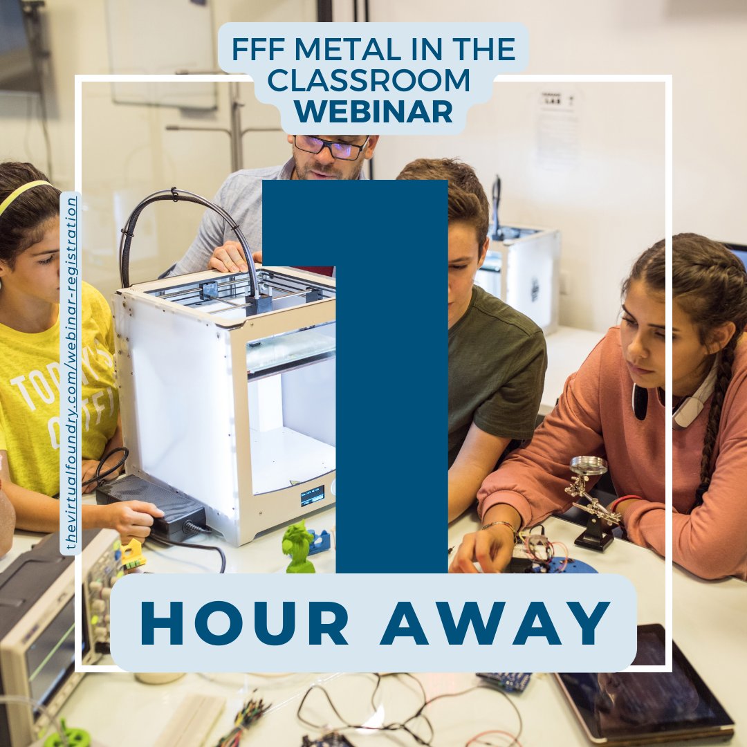 🚨 Our exciting #webinar - FFF Metal in the Classroom - starts in ONE HOUR! 🎓📚 Learn how this tool can boost your students' skills in  problem-solving &amp; real-world applications. 
🕐  Tuesday, June 18th, 2024
⏰  11 am CDT - Chicago
📍loom.ly/csa04_4
#Metal3DPrinting