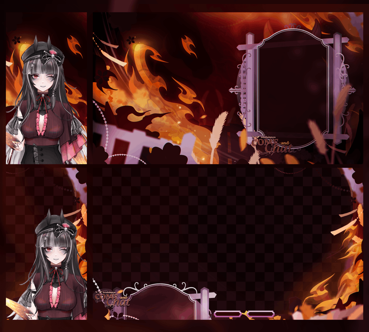 ANXlE7Y's tweet photo. Commissioned overlays for @GrisLummox 
🔥 A cozy heat for the hell horse! https://t.co/41gN6s1MqI