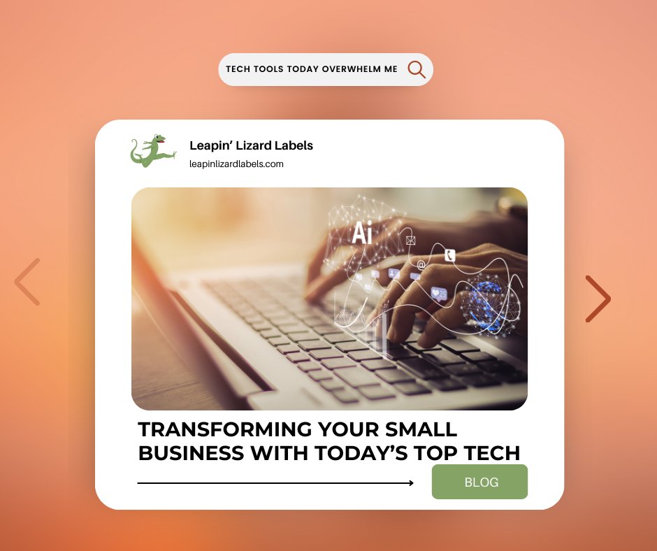 LeapnLizrdLabel's tweet image. Don&apos;t let your business size hold you back – harness the power of technology and watch your business soar! Read our blog now and unlock the secrets to success! 🏷️✨

🔗 hubs.la/Q02yq4Gf0
#SmallBusinessTech #DigitalTransformation #GrowWithTech