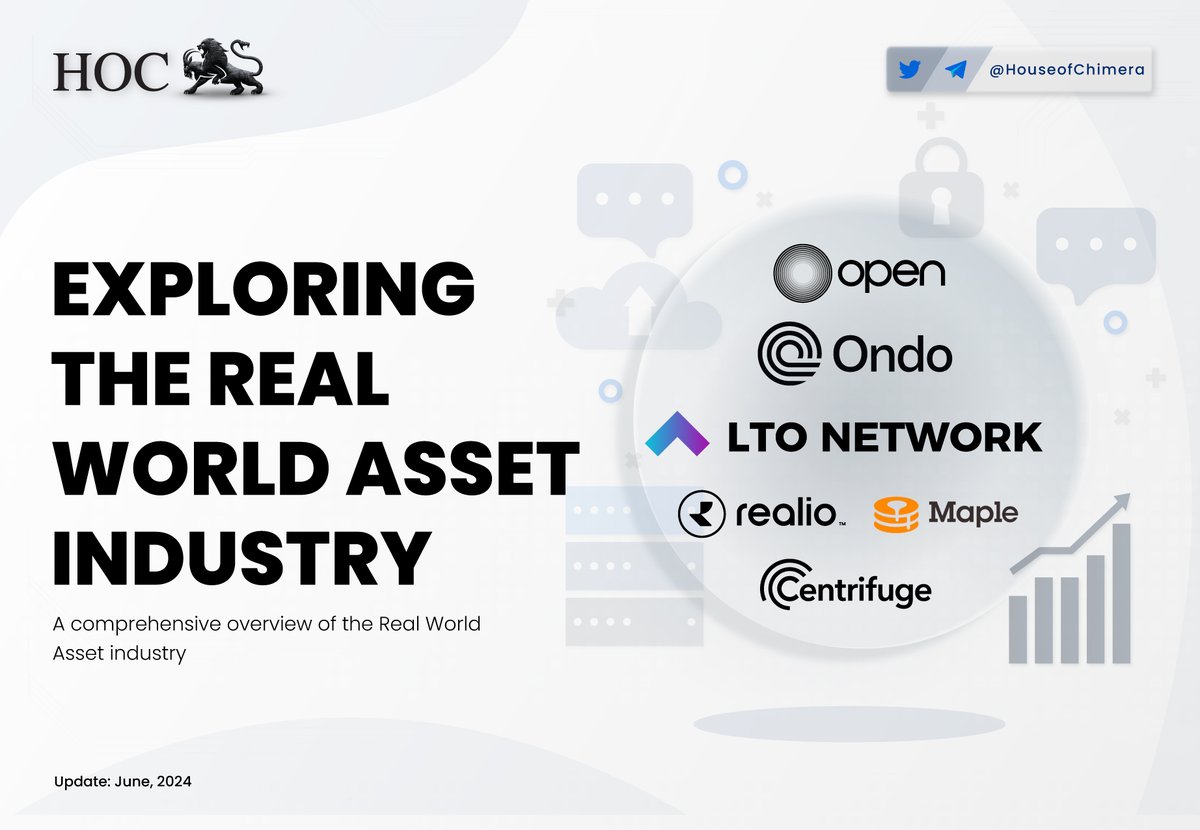 HouseofChimera's tweet photo. Exploring the Real World Asset (RWA) Industry

🔹 The RWA (Real World Asset) industry is one of the fastest-growing sectors in Web3, with over 200% growth in the past 12 months, surpassing Ethereum and Bitcoin as an asset class.
🔸 This thread aims to provide context and insight into #RWAs

$OPN $ONDO $LTO $RIO