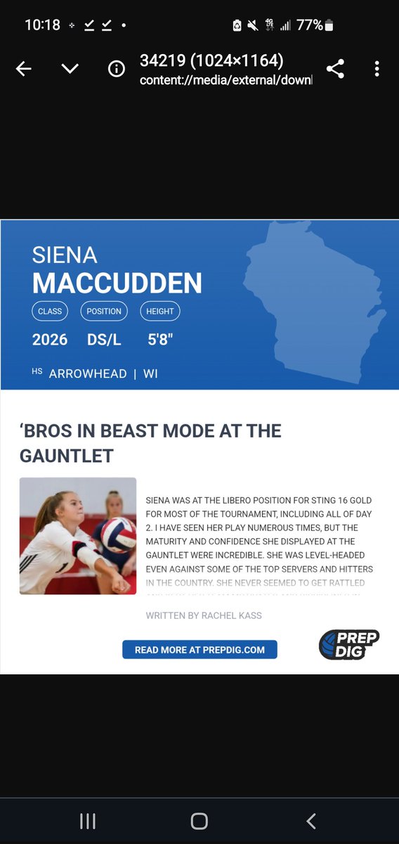 Siena MacCudden (@siena_maccudden) on Twitter photo Thank you <a href="/prepdigrachel/">PrepDigRachel</a> for the recent write up! And thank you <a href="/PrepDig/">Prep Dig 🏐</a> for a great tourney...the Prep Dig Gauntlet was a lot of fun and had great competition! <a href="/MKESting16Gold/">Milwaukee Sting 16-Gold 2024</a> <a href="/PrepDigWI/">Prep Dig Wisconsin</a> <a href="/RecruitMKESting/">Milwaukee Sting Volleyball Recruiting</a> <a href="/PrepDigChris/">Chris Fitzgerald</a> <a href="/AVCAPhenom/">Phenom</a> <a href="/VBAdrenaline/">VB Adrenaline</a> <a href="/stingvb1988/">Milwaukee Sting 🏐</a> Thank you <a href="/prepdigrachel/">PrepDigRachel</a> for the recent write up! And thank you <a href="/PrepDig/">Prep Dig 🏐</a> for a great tourney...the Prep Dig Gauntlet was a lot of fun and had great competition! <a href="/MKESting16Gold/">Milwaukee Sting 16-Gold 2024</a> <a href="/PrepDigWI/">Prep Dig Wisconsin</a> <a href="/RecruitMKESting/">Milwaukee Sting Volleyball Recruiting</a> <a href="/PrepDigChris/">Chris Fitzgerald</a> <a href="/AVCAPhenom/">Phenom</a> <a href="/VBAdrenaline/">VB Adrenaline</a> <a href="/stingvb1988/">Milwaukee Sting 🏐</a>