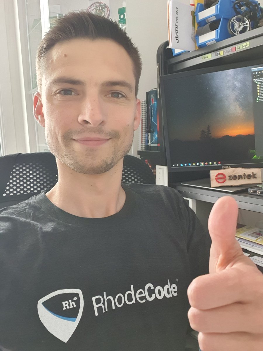 rhodecode's tweet image. At RhodeCode, our users are the heartbeat of our product 😌
Here's a huge shoutout to Zentek and Justin Massiot for being a vital part of our journey and for proudly wearing our RhodeCode t-shirt! 🚀 Moments like this makes us incredibly proud!
#RhodeCode #ClientAppreciation
