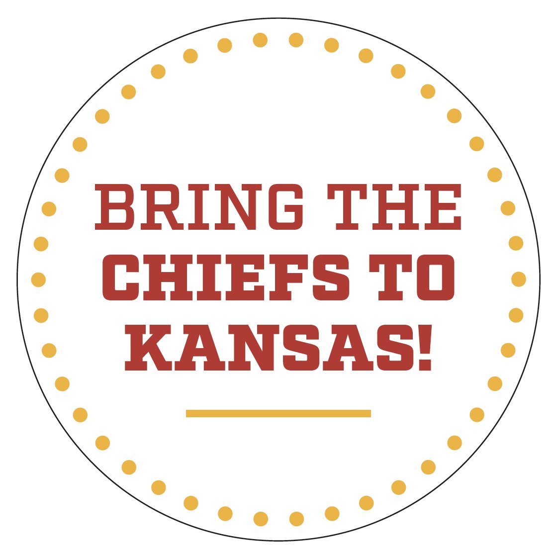 Today we have a once-in-a-lifetime opportunity to make Kansas the permanent home of the Chiefs at no cost to taxpayers.

Let your legislators know that you urge their YES vote today for the Stadium STAR Bond proposal!