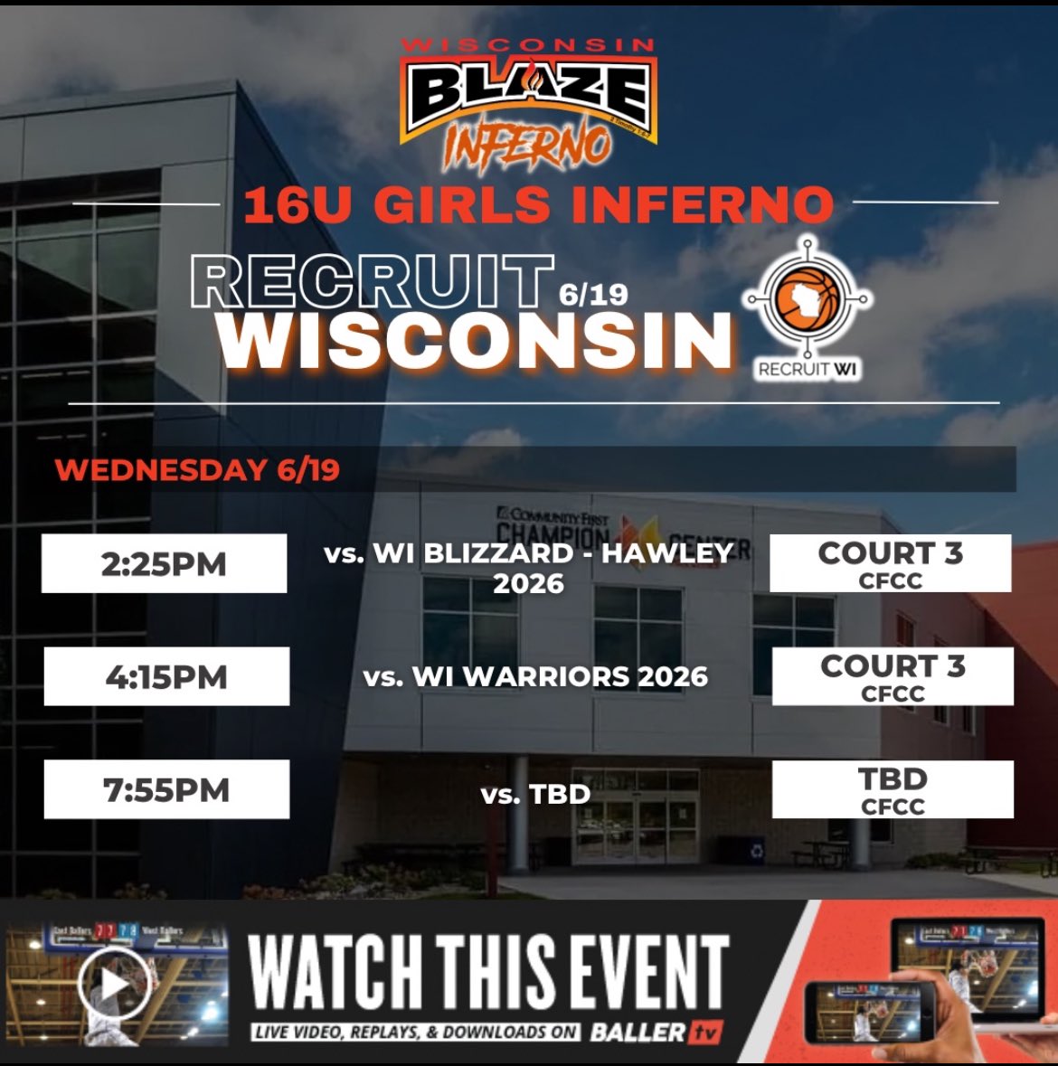 malloriewerner's tweet image. Come watch my team on Wednesday @RecruitWIbball!!!🔥🏀 
@LisaMVanWyk @algwidt @WisconsinBlaze @WIBlazeInferno