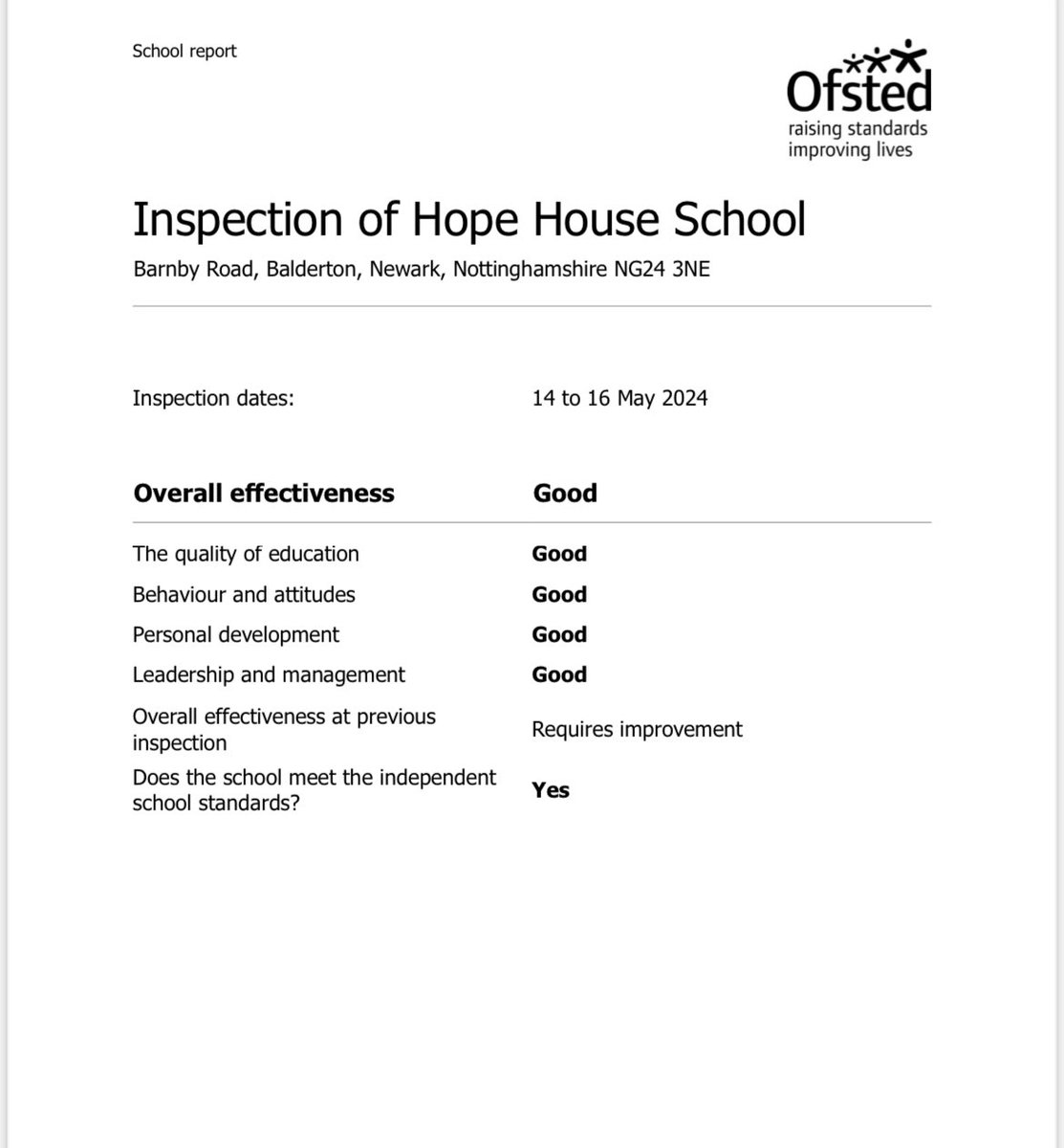 Hope House School tweet media
