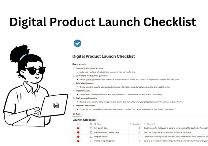 You can earn $100K from one single Producthunt launch.     But most people don't know how. So I built Producthunt Launch Checklist

All the steps on:    
• Pre-launch   
• Launch   
• Post Launch      

To get it just:    
1. Follow me (so I can DM)   
2. RT  
3. Reply "PH"