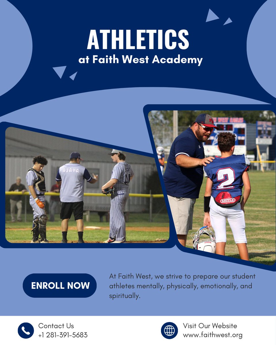 Join us at Faith West Academy, where we empower students to reach their full potential through sports and faith. 🏀⚽🏃‍♀️

#FaithWestAcademy #ChristianEducation #StudentAthletes #SportsAndFaith
