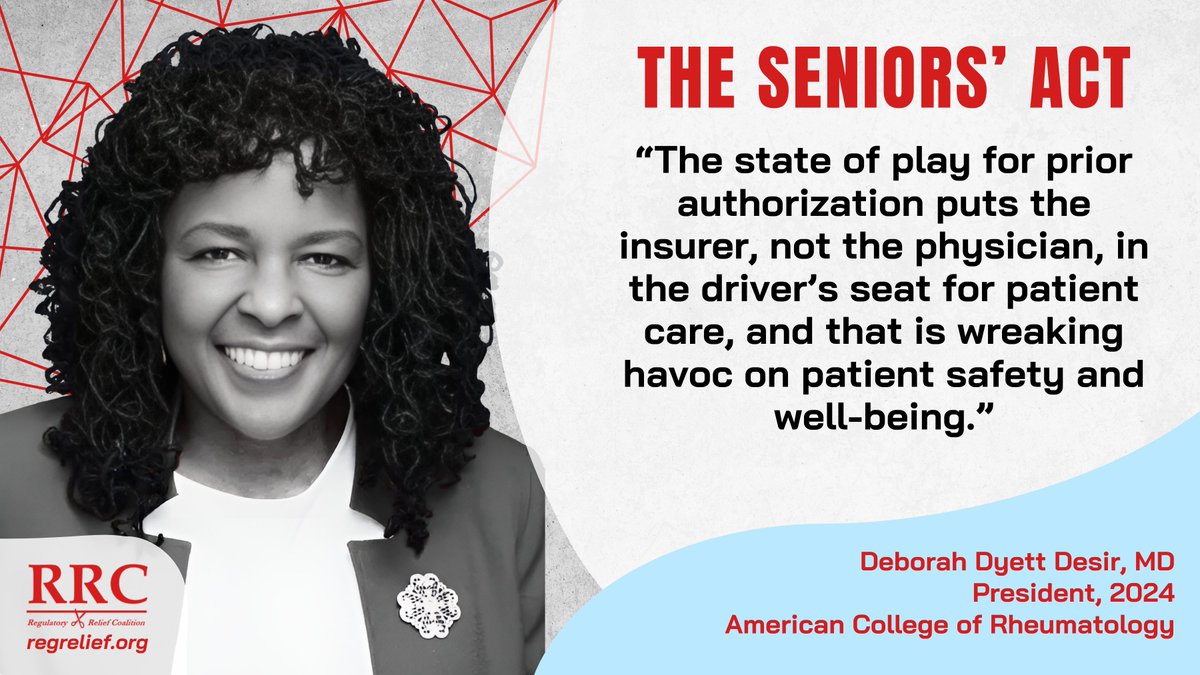 Regulatory Relief Coalition (@regrelief) on Twitter photo President of <a href="/ACRheum/">American College of Rheumatology</a> Dr. Deborah Dyett Desir speaks to the problem of removing physician decision making and the harm that does for patients. #FixPriorAuth President of <a href="/ACRheum/">American College of Rheumatology</a> Dr. Deborah Dyett Desir speaks to the problem of removing physician decision making and the harm that does for patients. #FixPriorAuth