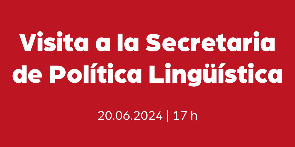 llenguacatalana's tweet photo. Quina és la situació de la llengua catalana i quins reptes ha d'encarar?

𝗩𝗶𝘀𝗶𝘁𝗮 𝗴𝘂𝗶𝗮𝗱𝗮 a la seu de la Secretaria de Política Lingüística per a estudiants de 1r i de 2n de batxillerat

📆 Dijous 20 de juny , 17 h
✅ Inscripció: https://t.co/wwGW10n1rb

#TriaFilCat https://t.co/EB0009UDEF