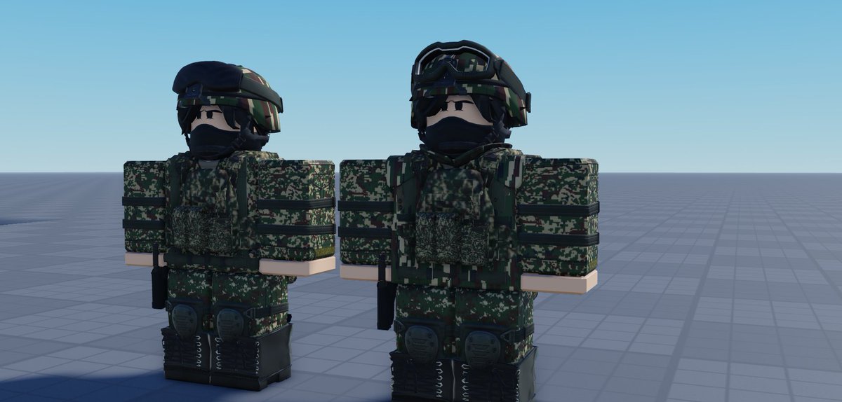 MochazhiFoxie's tweet image. An impression of “Tentera Darat” Urban Warfare Uniforms made by me

#robloxmodel #robloxdev