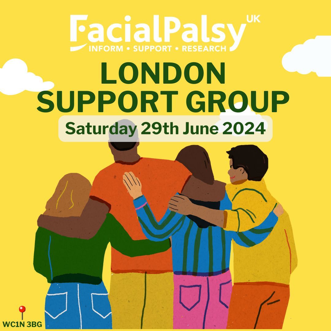 We have a face-to-face support group on Saturday 29th June in London - let us know if you are intending to join us. It's a great opportunity to meet people for support and advice. 
See our website for more details.

#facialpalsysupport #bellspalsysupport #facialparalysissupport