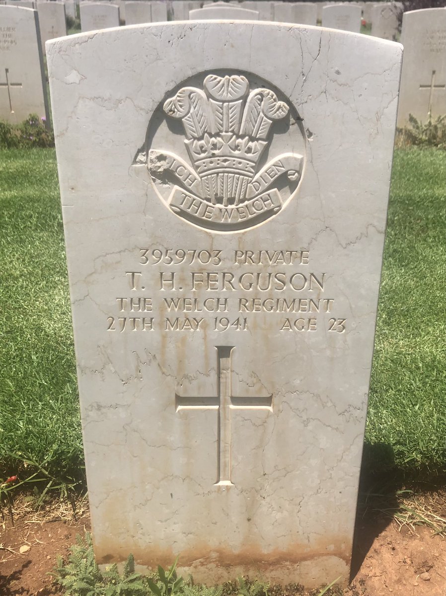 albymarch_alan's tweet image. Suda Bay War Cemetery @CWGC #Crete 
T.H.Ferguson
J.MacFarlane
T.G.Stansbury
E.J.Williams
#WelchRegiment