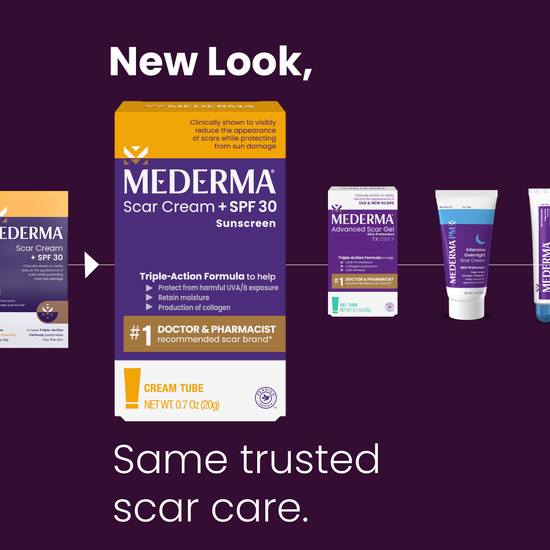 Mederma's tweet photo. Step into summer with Mederma's fresh new package design. New look, same scar care results! #Mederma #NewLook https://t.co/MD1suNr2jX