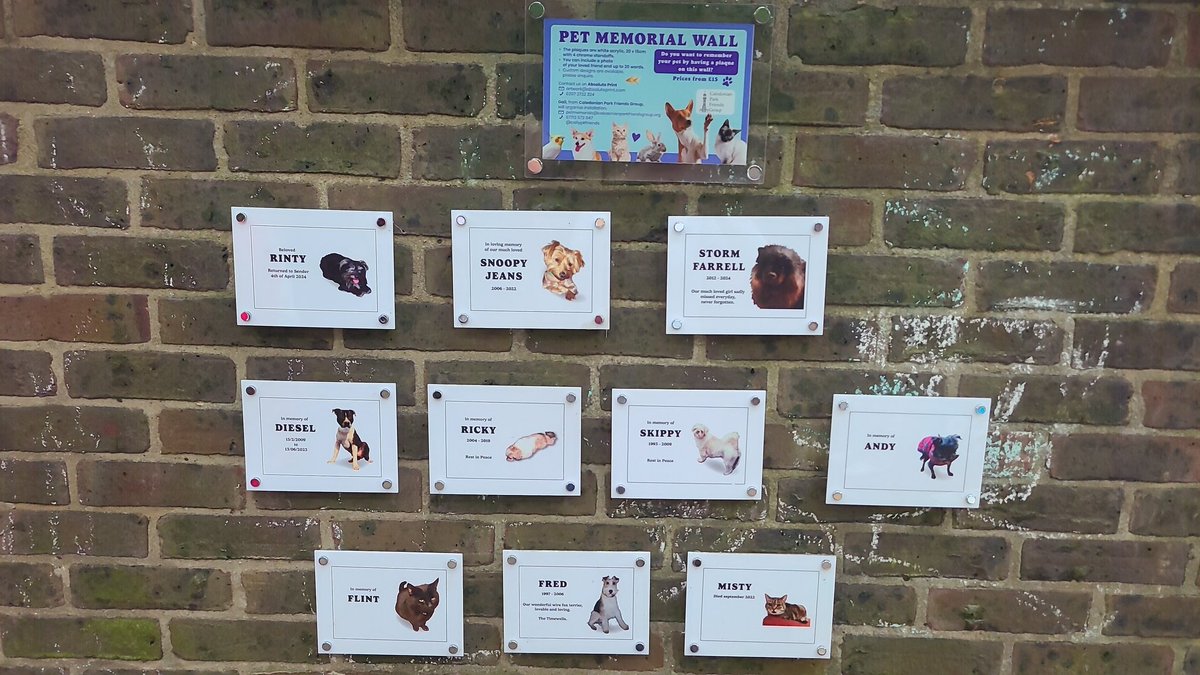 So lovely to remember pets in the park - and to see how much the park means to people. Four more memorials unveiled today.