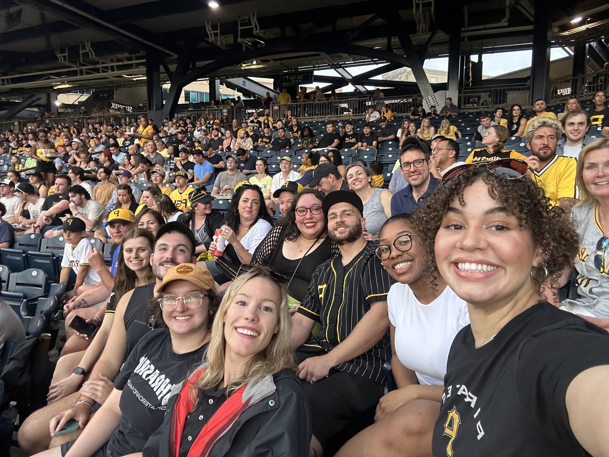 PittREAACT's tweet photo. Some of the REAACT team had such a blast at last night's @Pirates game! Go bucs! ⚾️☠️🍿

@carlamazefsky @ligiaantezana @S_Sivathasan https://t.co/XKzLC9zJjh