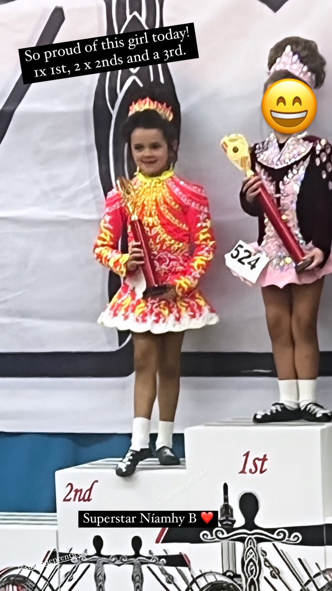 Big congrats to our girl Níamh this weekend. First away feis, with beautiful dancing in a beautiful new dress. Fantastic 2nd place - well done superstar ❤️