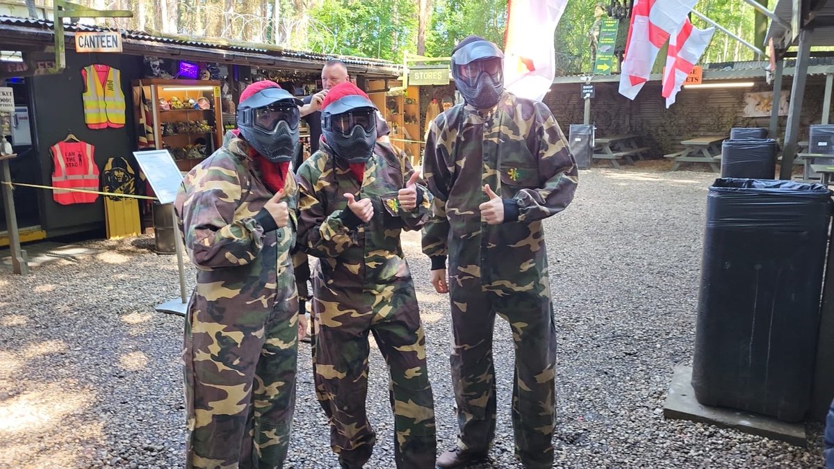 Staff <a href="/tsas_norwich/">Thorpe St Andrew School and Sixth Form</a> all ready for paintball for the 3Ps trip ! Students had a fantastic time ! 🤩