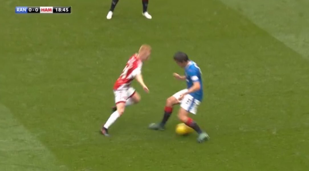You were also done with a nutmeg by a Hamilton player on your Rangers debut.
