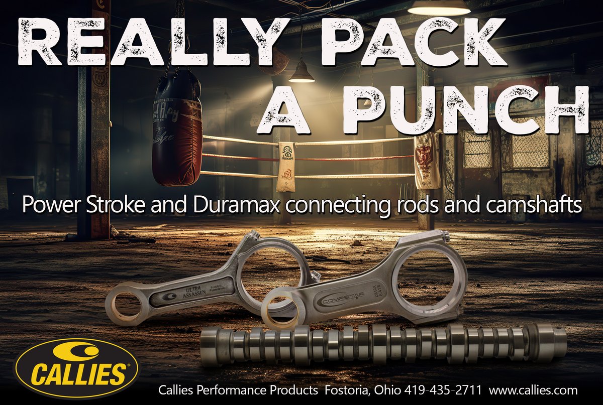 Get out there and fight like a champion. Callies has rods and cams in-stock and ready to ship today.  #CalliesPerformance #Diesel #Powerstroke #Duramax
