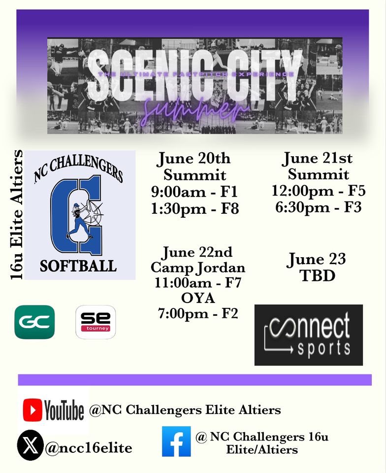 Our schedule for this weekends tournament! <a href="/CoachpooleU/">CoachPoole_USCA</a> <a href="/GWUSoftball/">Gardner-Webb Softball</a> <a href="/AppStateSB/">App State Softball</a>