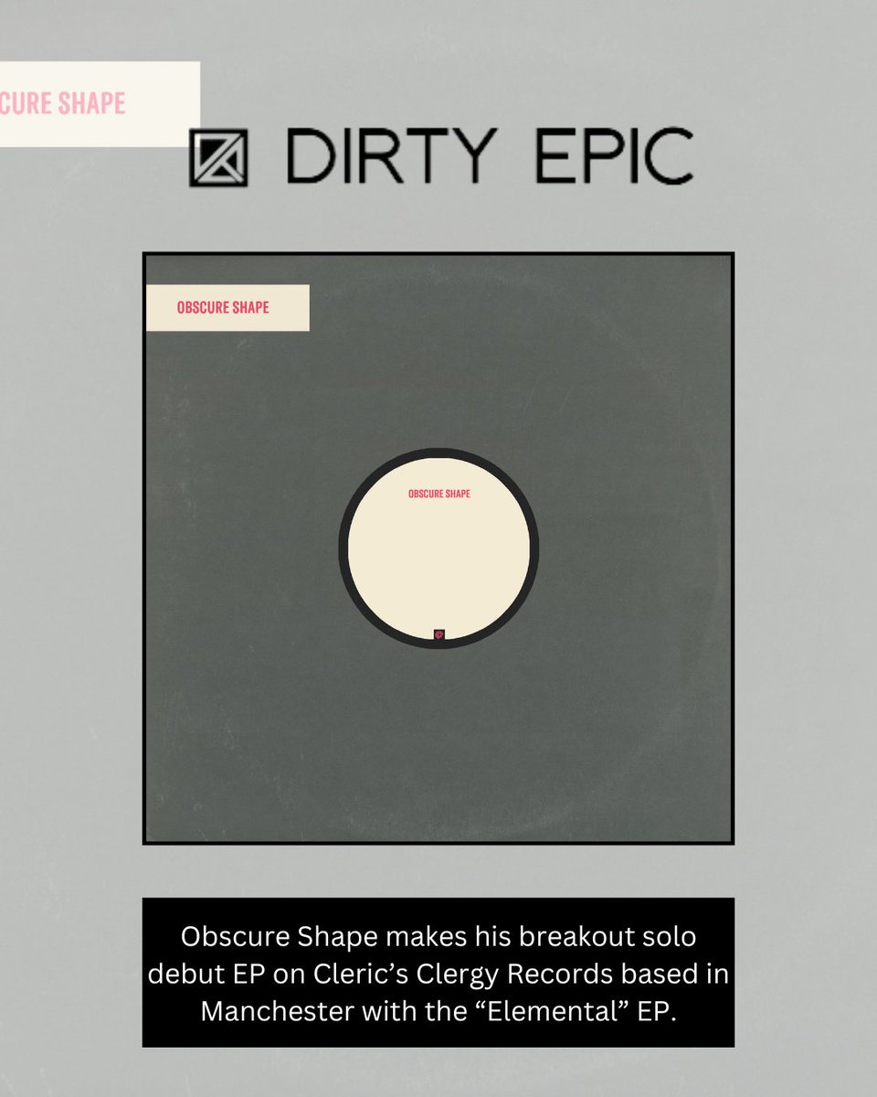 Luigi Urban, better known as Obscure Shape, is here flexing some strong performances on his collection of machines for his debut on <a href="/cleric/">cleric</a> Clergy label 🔥

(review by <a href="/disconnectfour/">sean ocean</a> - read more via our bio link)