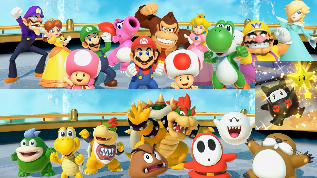 MPLNetwork's tweet photo. Super Mario Party Jamboree's roster of 21 characters (so far?) https://t.co/0OqVRqHIPB