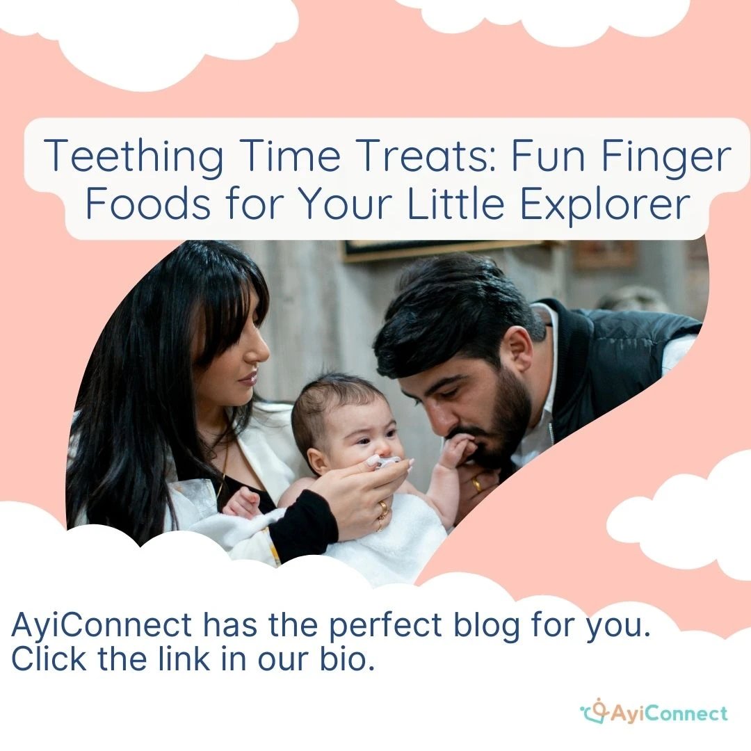 AyiConnect's tweet image. #Teething troubles got you down?   Make mealtime a fun &amp;amp; soothing adventure with these yummy finger food ideas!
Check our blog here: ayiconnection.com/blog/teething-…
#BabyFeeding #TeethingTips