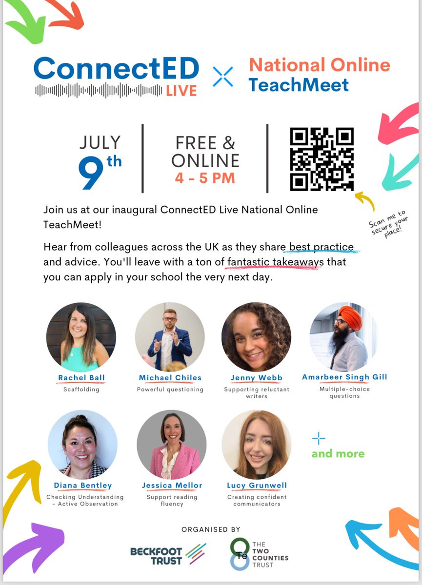 Beckfoot Trust (@beckfoottrust) on Twitter photo Join us for our first free #ConnectEDLive national online TeachMeet 9th July 4-5; sign up by using this link 👇
shorturl.at/dmA1S
A brilliant line-up with <a href="/FunkyPedagogy/">Jennifer Webb</a> <a href="/m_chiles/">Michael Chiles 🌍</a> <a href="/SinghAmarbeerG/">Amarbeer Singh Gill</a> <a href="/MrsBallAP/">Rachel Ball</a> and more! <a href="/ttct_ceo/">Chief Executive Officer</a> <a href="/Shirley01756/">Shirley Watson</a> Join us for our first free #ConnectEDLive national online TeachMeet 9th July 4-5; sign up by using this link 👇
shorturl.at/dmA1S
A brilliant line-up with <a href="/FunkyPedagogy/">Jennifer Webb</a> <a href="/m_chiles/">Michael Chiles 🌍</a> <a href="/SinghAmarbeerG/">Amarbeer Singh Gill</a> <a href="/MrsBallAP/">Rachel Ball</a> and more! <a href="/ttct_ceo/">Chief Executive Officer</a> <a href="/Shirley01756/">Shirley Watson</a>