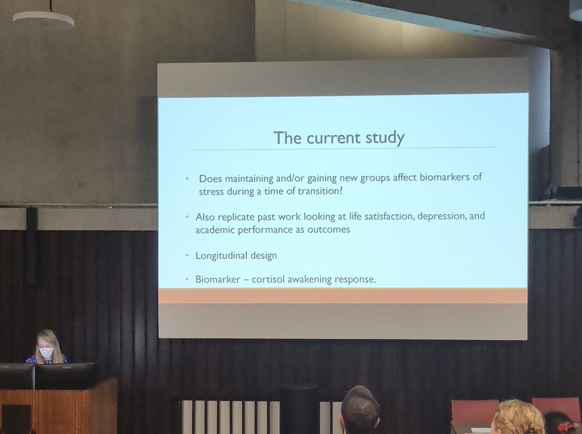 ICSIH - Social Identity & Health Conference (@icsih6) on Twitter photo The final presentation in our Social Identity and Objective Health Outcomes session will be by <a href="/growth_ul/">@growth-ul.bsky.social</a> member <a href="/SiobhanGriff15/">Siobhán Griffin</a>, presenting her findings regarding group memberships and the transition to university, and the implications for cortisol awakening response. #ICSIH6 The final presentation in our Social Identity and Objective Health Outcomes session will be by <a href="/growth_ul/">@growth-ul.bsky.social</a> member <a href="/SiobhanGriff15/">Siobhán Griffin</a>, presenting her findings regarding group memberships and the transition to university, and the implications for cortisol awakening response. #ICSIH6
