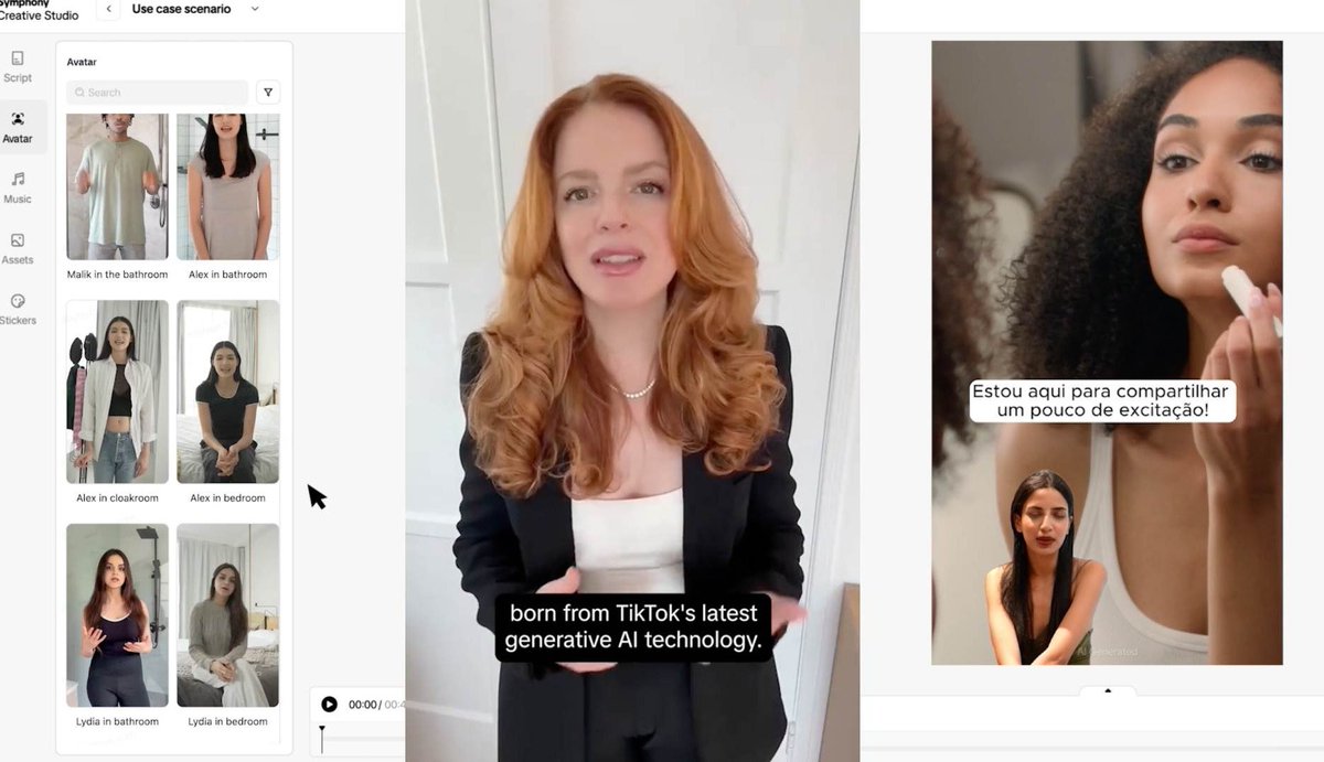 AneInfante's tweet photo. TikTok ahora ofrece avatares generados por IA en su plataforma Symphony. Las marcas y creadores pueden crear avatares prediseñados o personalizados para mejorar su contenido. 

¿El objetivo? Conectar con audiencias globales a través de una publicidad más inmersiva. #IA #TikTok https://t.co/J3ruq49ZRs