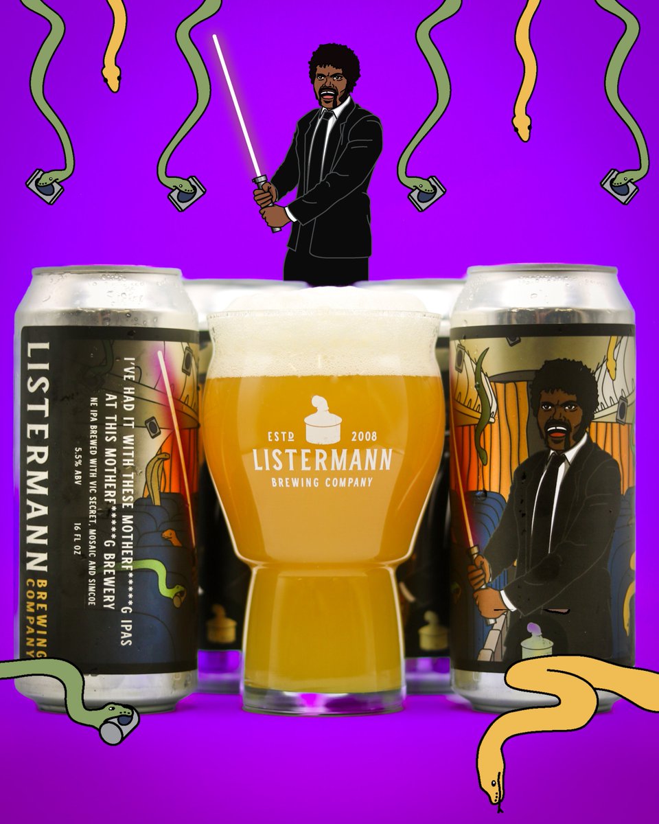 IT'S BAAAACK! I've Had It With These Motherf*****g IPAs At This Motherf*****g Brewery releases tomorrow on draft and in 4-packs! Everybody strap in and enjoy this NE IPA brewed with Vic Secret, Mosaic, and Simcoe🐍✈️