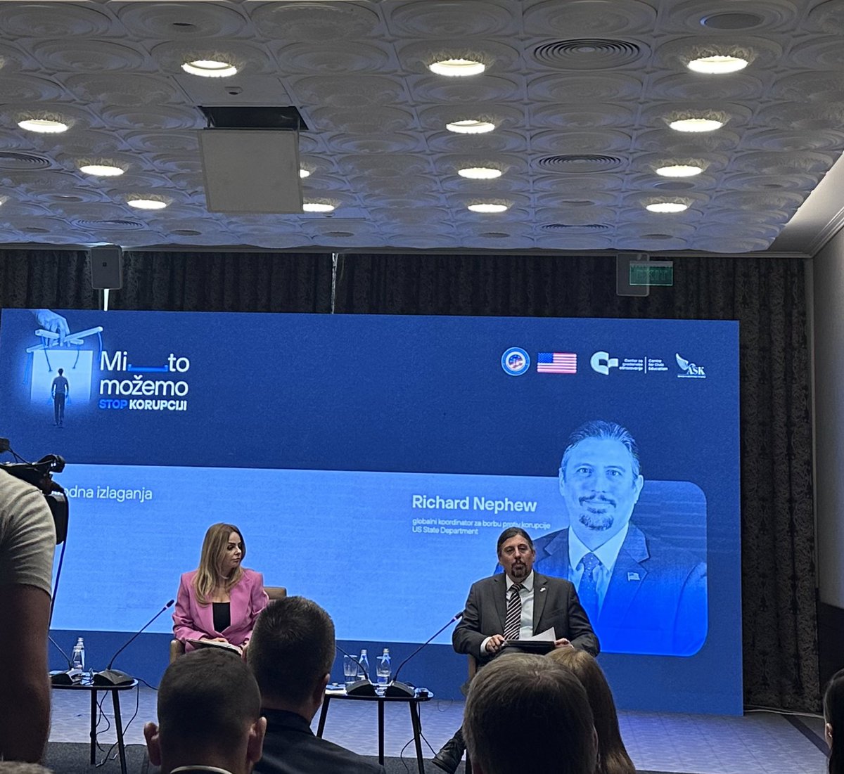 A full house yesterday in Podgorica as <a href="/StateCGAC/">Coordinator on Global Anti-Corruption</a> spoke of importance of implementation of recently adopted anti-corruption strategy of Montenegro, leveraging #OGP both at national &amp; local levels to advance anti-corruption reforms &amp; engaging #citizens as 🇲🇪 progresses towards 🇪🇺