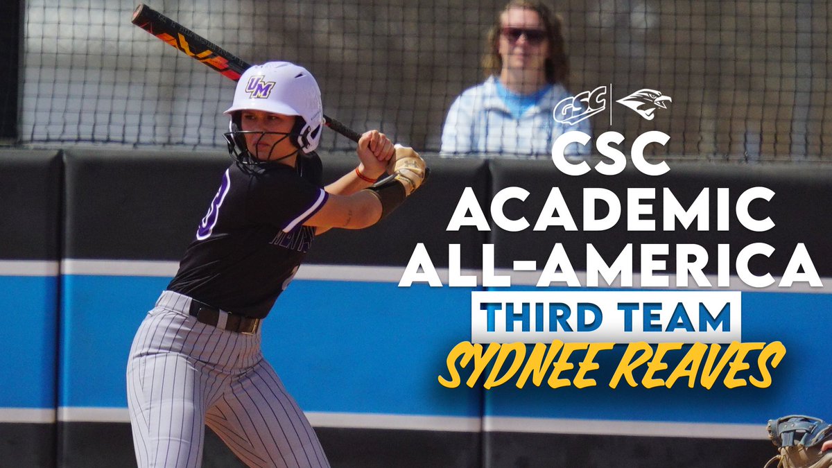 MontevalloSB (@montevallosb) on Twitter photo 🚨HISTORY🚨
Sydnee Reaves becomes the 1️⃣st student-athlete in Montevallo Softball Program History to be named CSC Academic All-American🔥
📰 shorturl.at/1xULs
#TogetherWeRise 🚨HISTORY🚨
Sydnee Reaves becomes the 1️⃣st student-athlete in Montevallo Softball Program History to be named CSC Academic All-American🔥
📰 shorturl.at/1xULs
#TogetherWeRise