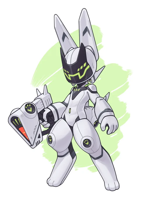 it's been a while since last time I drew one of these mecha rabbits. I wish I had time to explore their lore a bit more 