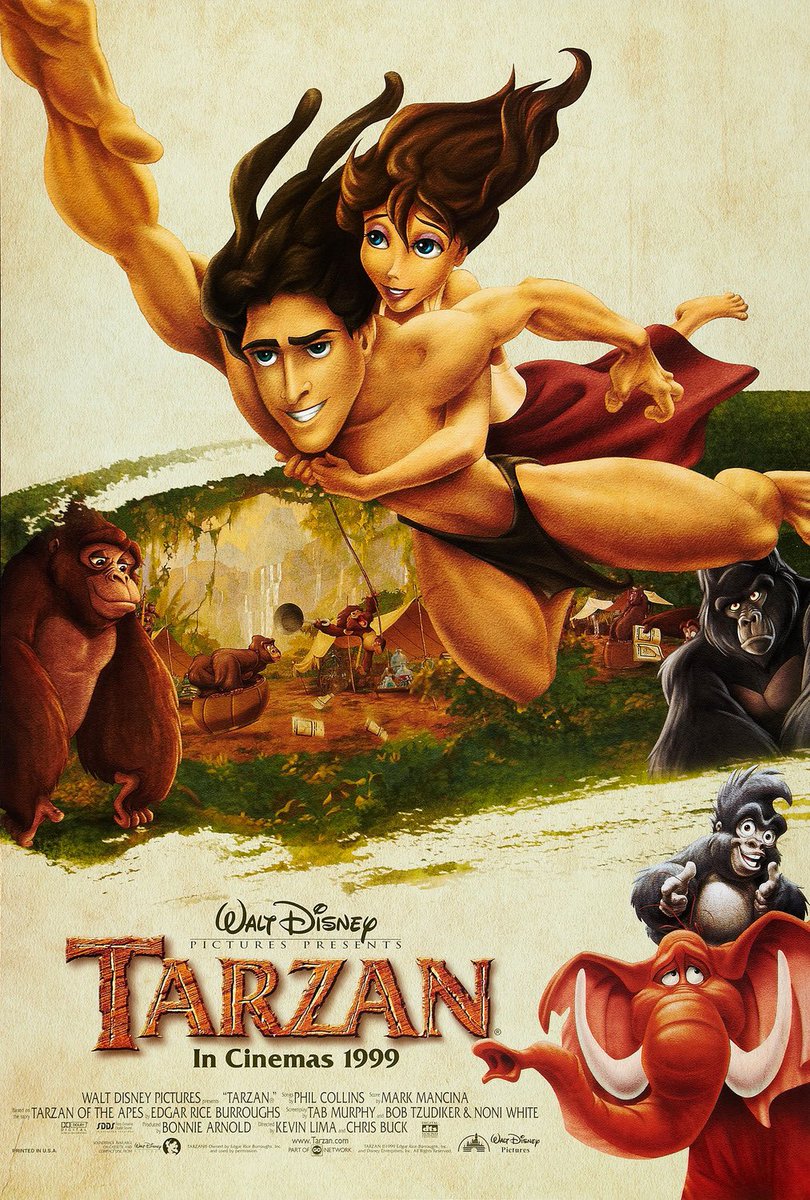 UJStrikesBack's tweet photo. Happy 25th Anniversary to Disney’s Tarzan! 🥳🎉

#Tarzan @Rosie #NigelHawthorne #AlexDLinz #ErikVonDetten @chrissandersart #DanielStPierre #GregoryPerler #MarkMancina #BonnieArnold @stevehatguy #MarkKennedy @GlenKeanePrd #DonHall #TabMurphy #BobTzudiker #NoniWhite #ChrisBuck https://t.co/0rIZFQfWf0
