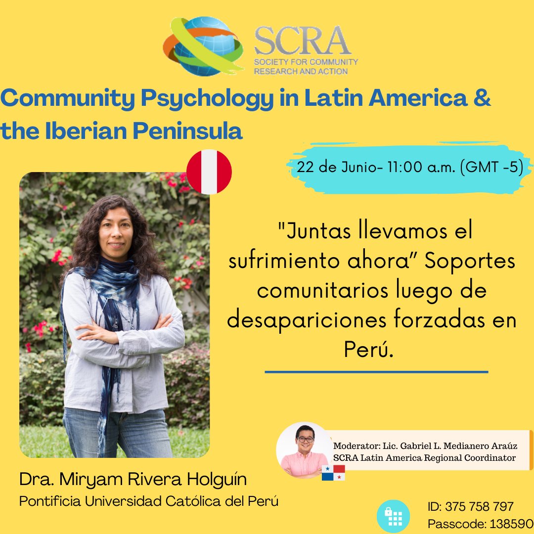 Únete a nuestro último webinar de la serie 2024 "Psicología Comunitaria en América Latina y la Península Ibérica"