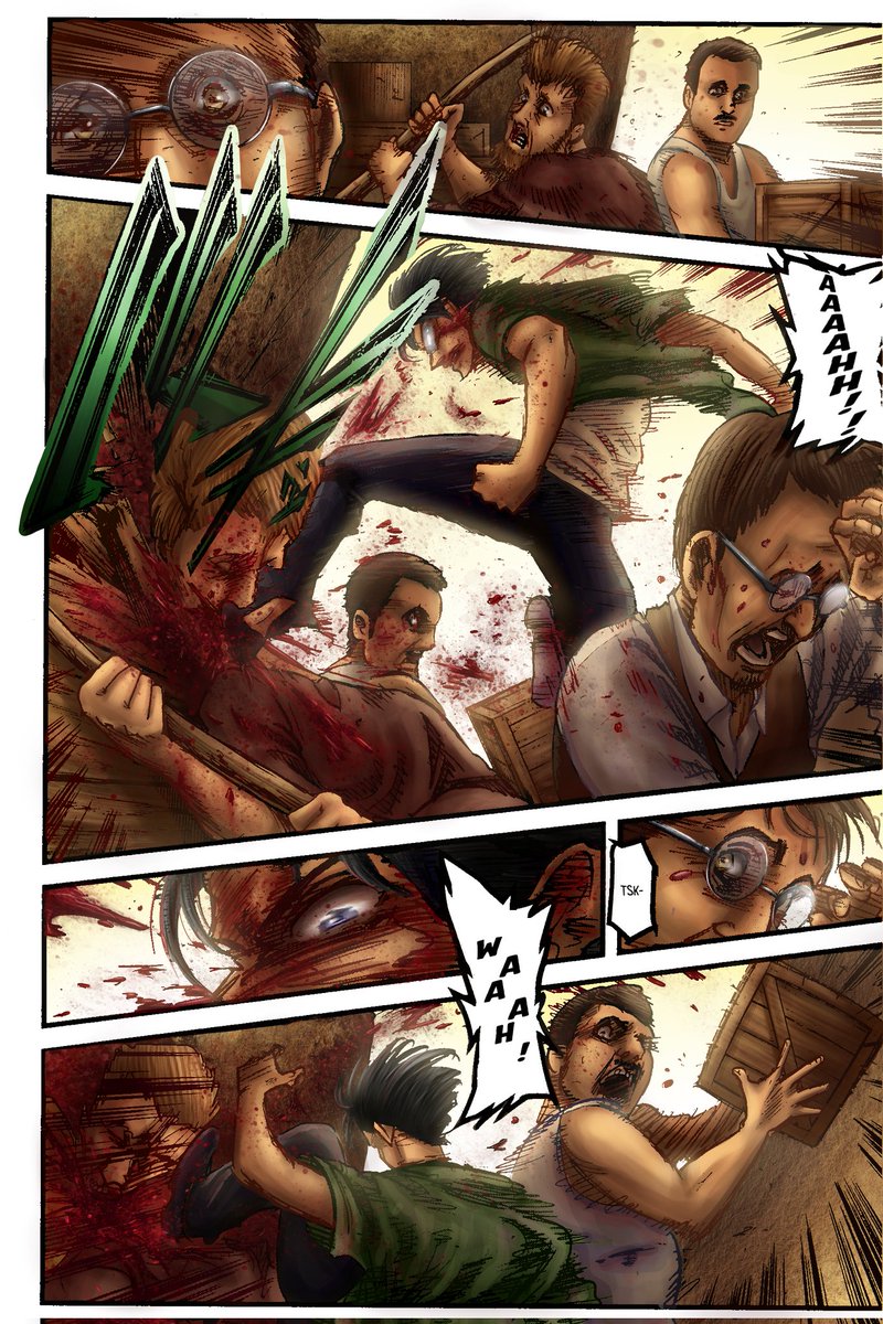 My coloured page 10 of #snk #badboy. Check out our full coloured chapter at <a href="/SCNK_Official/">SCNK</a>
#ShingekiNoKyojin #AttackOnTitan #進撃の巨人 #shingeki  #levi