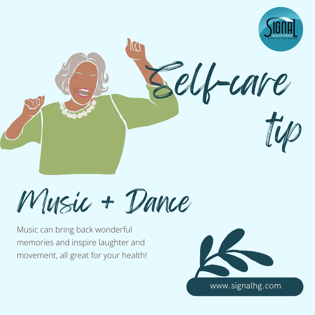 SignalHG_LLC's tweet photo. 🎵💃 Self-Care Tip - Music + Dance! 🕺🎶

Music can bring back wonderful memories and inspire laughter and movement, all great for your health! Whether it's a favorite oldie or a new tune, let the rhythm lift your spirits and improve your well-being. 🌟 https://t.co/Jh7beVdada