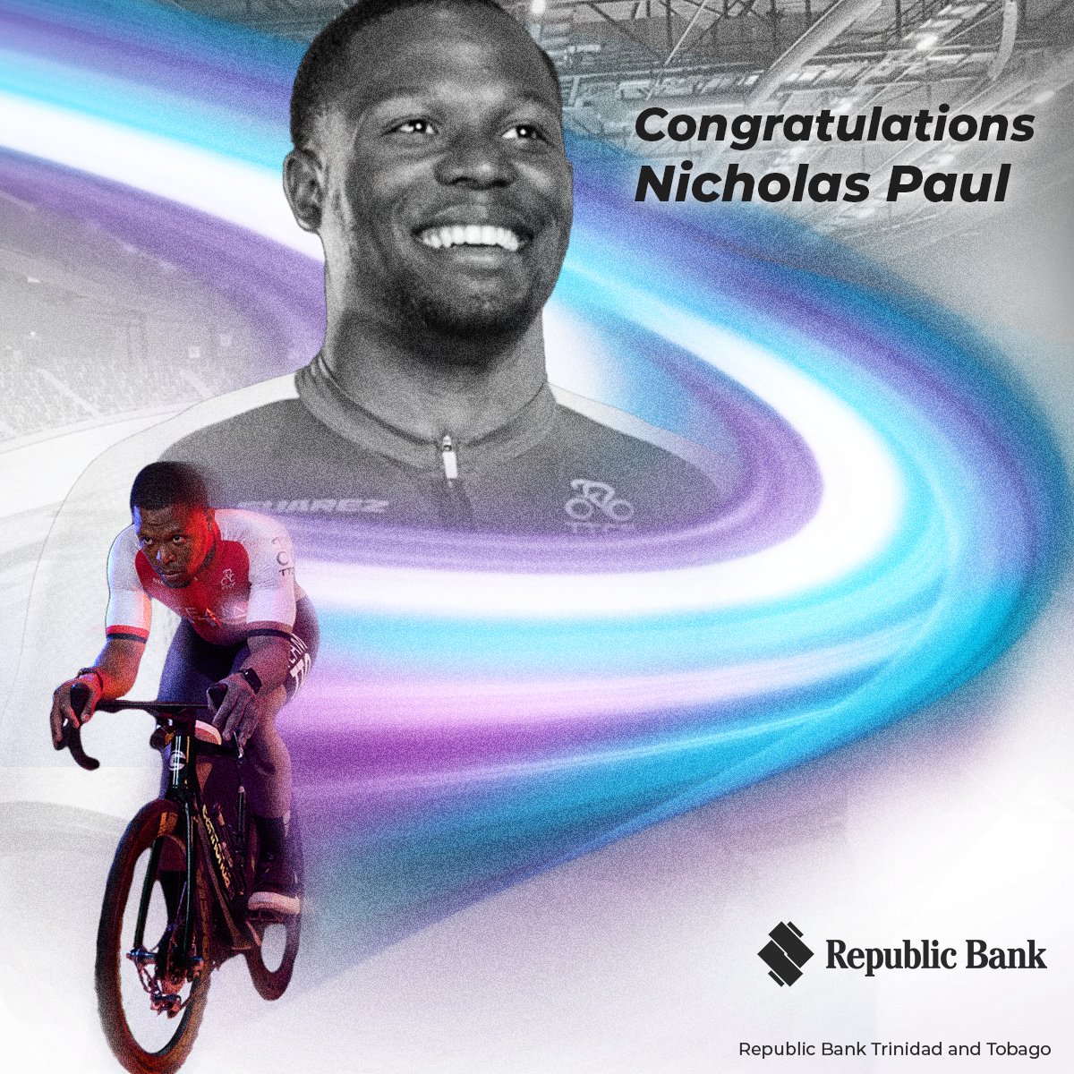 republicbanktt's tweet photo. Racing his way into Paris is our  brand ambassador, Nicholas Paul, who  qualified for the upcoming Summer Olympics. Congratulations, Nicholas, we look forward to seeing you shine at the games in France! We know you'll make T&amp;T proud!

#PowerToMakeADifference
#Olympics2024 https://t.co/4ji5hfUN97
