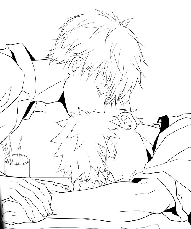 今月末ばくとどプチがございますね!今回もことさんの表紙イラスト描かせていただいてます!の線画
大人のパラレルばくとどですよ 