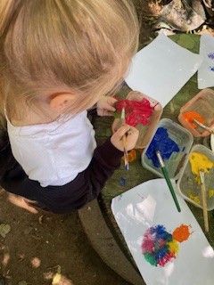 NectonFS's tweet image. A busy creative afternoon with Elm class, leaf printing, den building and muddy play. @NectonEYFS  such a pleasure to share your world of play.