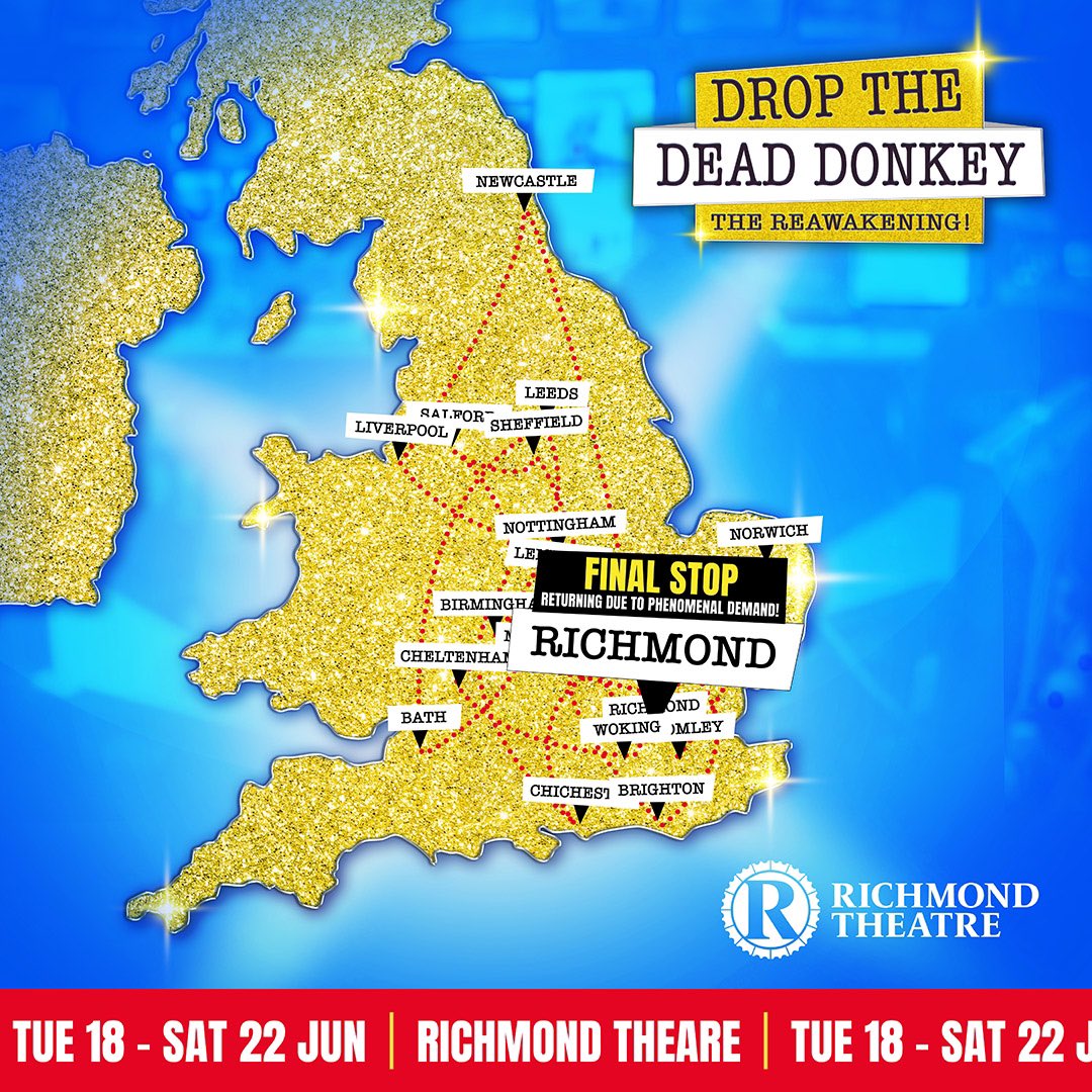 Drop the Dead Donkey (@dtdd_tour) on Twitter photo Tonight #DropTheDeadDonkey The Reawakening returns home to where it all started, <a href="/RichmondTheatre/">Richmond Theatre</a> for one final week of laughs! 📺
Final seats remain, and they're selling fast! Book now to avoid disappointment ✨
dropdeaddonkey.co.uk Tonight #DropTheDeadDonkey The Reawakening returns home to where it all started, <a href="/RichmondTheatre/">Richmond Theatre</a> for one final week of laughs! 📺
Final seats remain, and they're selling fast! Book now to avoid disappointment ✨
dropdeaddonkey.co.uk