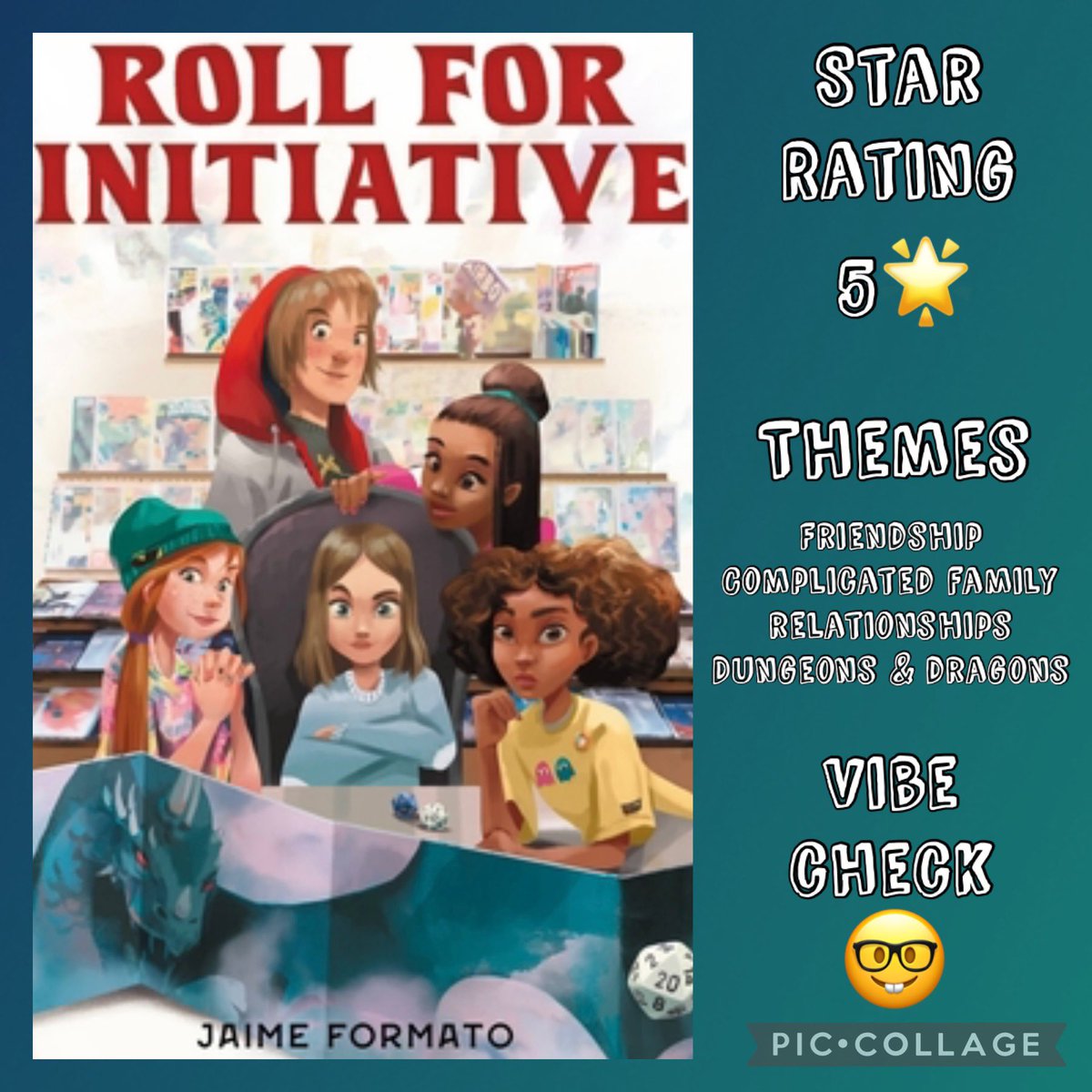 Kat Pettit (@thefestivelibrn) on Twitter photo Summer Reading Suggestion:
Roll For Initiative by Jaime Formato
5π
Brimming with adventure and imagination, this book about friendship, complicated family relationships and Dungeons & Dragons is such a fun read! Summer Reading Suggestion:
Roll For Initiative by Jaime Formato
5π
Brimming with adventure and imagination, this book about friendship, complicated family relationships and Dungeons & Dragons is such a fun read!